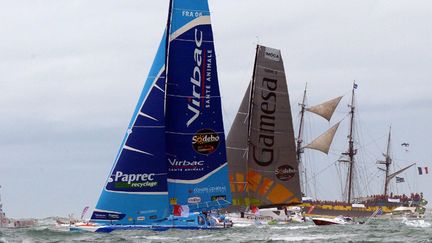 Armel Le Cleac'h a pris les commandes du Vendée Globe. (DAMIEN MEYER / AFP)