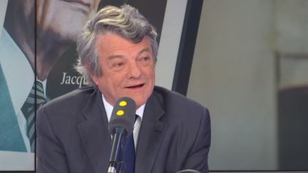 Jean-Louis Borloo, ancien ministre de Jacques Chirac (2002-2007), le 30 septembre 2018 sur franceinfo. (FRANCEINFO / RADIOFRANCE)