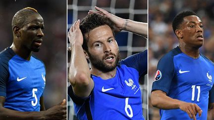 Les joueurs de l'équipe de France Mamadou Sakho, Yohan Cabaye et Anthony Martial