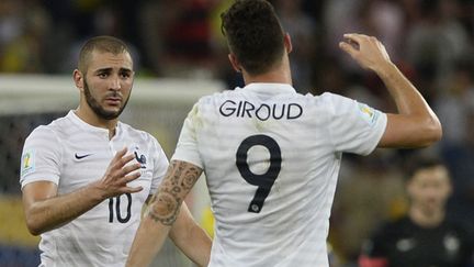 Le duo d'attaquants tricolores Karim Benzema et Olivier Giroud n'ont pas trouvé la faille face à l'Equateur