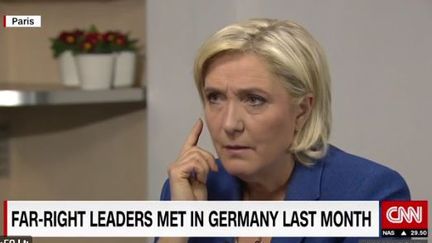 Marine Le Pen, pendant son interview pour CNN, le 1er février 2017. (CNN)