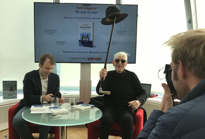 Tomi Ungerer, conférence de presse "Ni oui, ni non", 20 mars 2018
 (Laurence Houot / Culturebox)