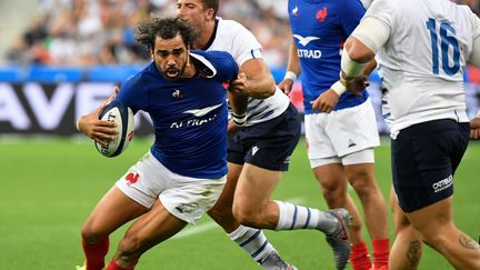 L'ailier du XV de France Yoann Huget, contre l'Italie, au Stade de France, le 30 août 2019. (BERTRAND GUAY / AFP)