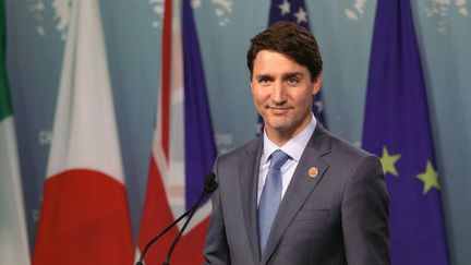 Le Premier ministre canadien Justin Trudeau, le 9 juin 2018 à La Malbaie, au Québec (Canada). (DAVID HIMBERT / HANS LUCAS / AFP)