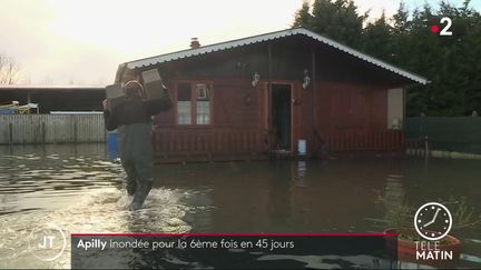 Le village d'Apilly, une nouvelle fois inondé. (France 2)