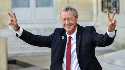 Guy Drut, membre du Comité international olympique, le 15 septembre 2017 à Paris (France), après l'attribution de l'organisation des Jeux olympiques de 2024 à Paris (JULIEN MATTIA / LE PICTORIUM / MAXPPP)