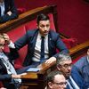 Le député Les Républicains Maxime Minot (au centre), surnommé "Monsieur PMA", sur les bancs de l'Assemblée nationale, le 24 octobre 2018. (MAXPPP)