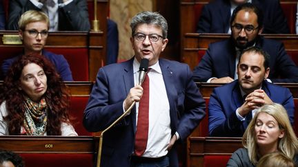 Le député de La France insoumise Jean-Luc Mélenchon, à l'Assemblée nationale, à Paris, le 16 octobre 2018. (MAXPPP)