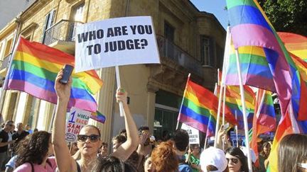 Nicosie (Chypre), le 31 mai 2014. Première Gay Pride chypriote.
 (REUTERS/Andreas Manolis)