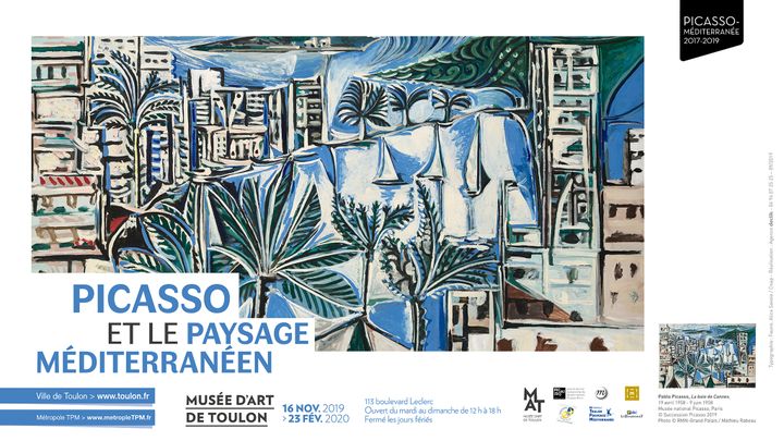 l'affiche de l'exposition Picasso et le payage méditerranéen (Musée d'Art de Toulon)