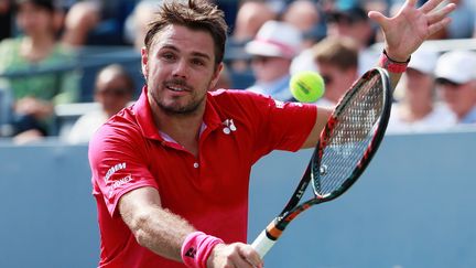 Stan Wawrinka vainqueur face à Illya Marchenko. (MICHAEL REAVES / GETTY IMAGES NORTH AMERICA)