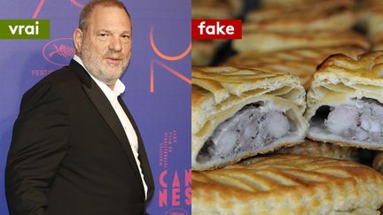 Harvey Weinstein (à gauche) et un pâté lorrain. (MAXPPP)