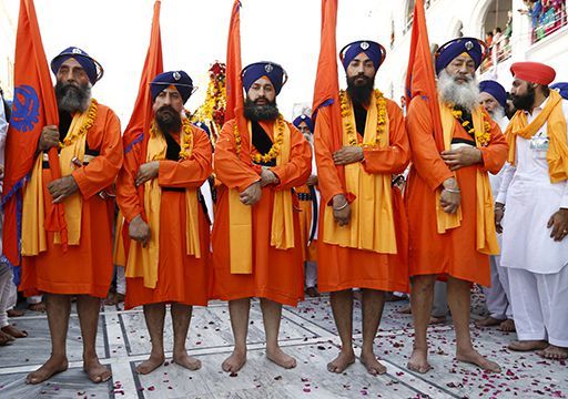 Des sikhs lors du Baisakhi, le festival de la moisson, le 13 avril 2015. (Caren Firouz / Reuters)