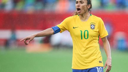 La joueuse brésilienne de football, Marta (WILLIAM VOLCOV / BRAZIL PHOTO PRESS)