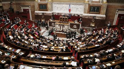 Les questions au gouvernement &agrave; l'Assembl&eacute;e nationale, le 11 d&eacute;cembre 2013. (PATRICK KOVARIK / AFP)