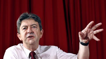 Jean-Luc M&eacute;lenchon, en conf&eacute;rence de presse &agrave; Paris, le 25 juin 2012. (THOMAS SAMSON / AFP)