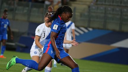 Kadidiatou Diani lors du match contre la Grèce, à Sedan, le 6 septembre 2022. (FRANCOIS NASCIMBENI / AFP)