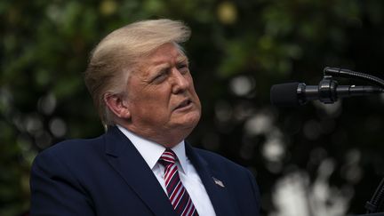 Le président américain, Donald Trump, à la Maison Blanche le 16 juillet 2020. (DREW ANGERER / GETTY IMAGES NORTH AMERICA)