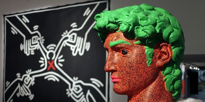 Exposition Keith Haring au Musée d'Art Moderne de la Ville de Paris, 2013.
 (Julien Fontenay / AFP)