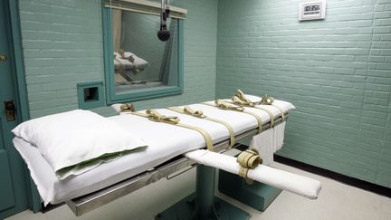 La chambre d'ex&eacute;cution de la prison de Huntsville, au Texas (Etats-Unis), le 27 mai 2008. (PAT SULLIVAN / AP / SIPA)