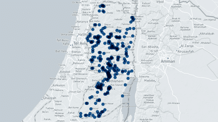 CARTE. Comment la colonisation israélienne en Cisjordanie a progressé en 50 ans (NICOLAS ENAULT / CARTO)