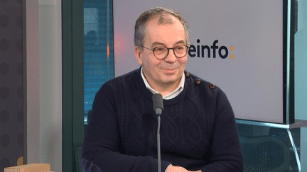 Xavier Timbeau le 26 avril 2024. (FRANCEINFO / RADIOFRANCE)