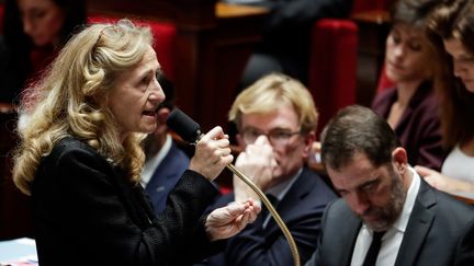 Nicole Belloubet&nbsp;devant l'Assemblée nationale, le 13 novembre 2018. (THOMAS SAMSON / AFP)