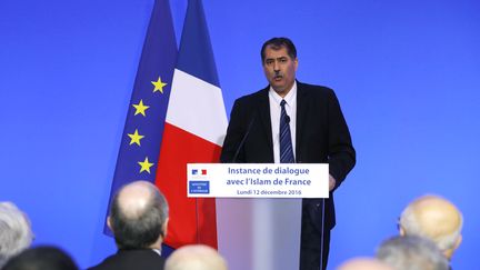 Anouar Kbibech, président du Conseil français du culte musulman, le 12 décembre 2016 à Paris. (FRANCOIS GUILLOT / AFP)