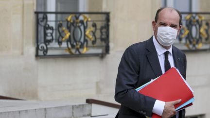 Le Premier ministre, Jean Castex, à la sortie du Conseil des ministres à l'Elysée, à Paris, le 28 avril 2021. (MAXPPP)