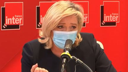 Marine Le Pen, le 19 janvier sur France Inter. (FRANCEINTER / RADIO FRANCE)