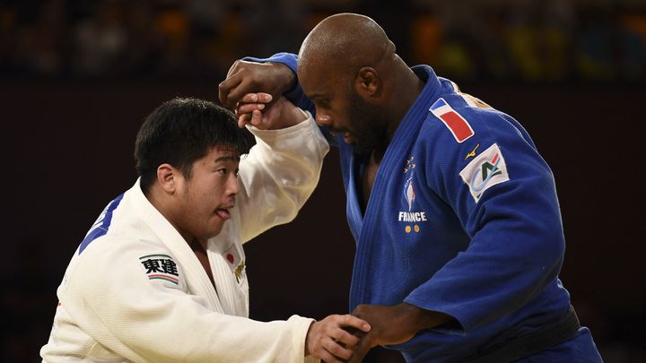 Teddy Riner s'était difficilement sorti de son combat face à Kokoro Kageura lors du tournoi de Brasilia. (EVARISTO SA / AFP)