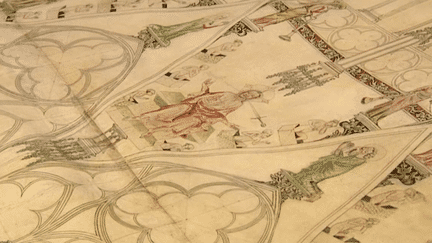 L'un des plans de la cathédrale datant de 1360. 
 (France 3 Alsace)