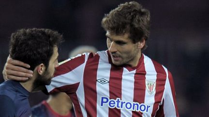 L'attaquant international de Bilbao, Fernando llorente, aux côtés de Cesc fabregas