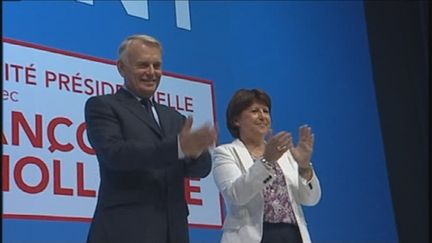 Martine Aubry et Jean-Marc Ayrault en meeting à Nantes, samedi 2 juin (FTV)