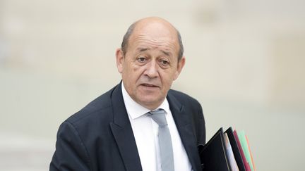 Le ministre de la D&eacute;fense, le 14 octobre 2015, au palais de l'Elys&eacute;e, &agrave; Paris. (ALAIN JOCARD / AFP)