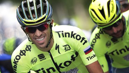 Contador, sous les couleurs de Tinkoff. (KENZO TRIBOUILLARD / AFP)