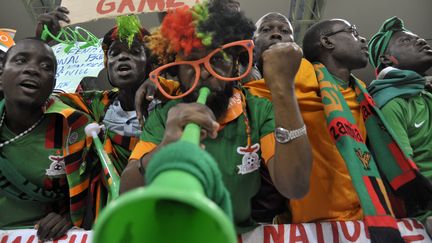 LE SUPPORTER BRUYANT.&nbsp;Qui dit comp&eacute;tition de foot en Afrique du Sud dit forc&eacute;ment vuvuzelas. Ces trompettes en plastique, customis&eacute;es par les supporters des diff&eacute;rentes &eacute;quipes, ont refait entendre leur bruit nasillard pendant toute la comp&eacute;tition. Ouf, elles sont interdites partout ailleurs... (ISSOUF SANOGO / AFP)