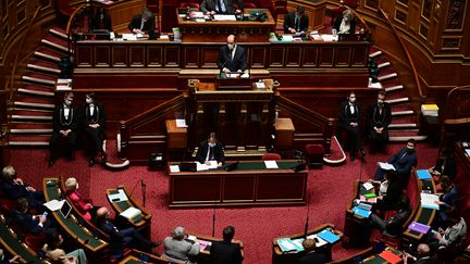 L’hémicycle du Sénat. (MARTIN BUREAU / AFP)