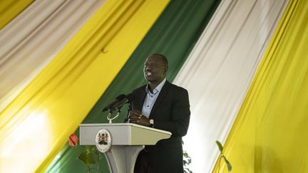 Le président William Ruto s'exprime lors d'un point de presse près de Nairobi (Kenya), le 17 août 2022. (PATRICK MEINHARDT / AFP)