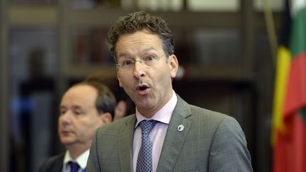 Le pr&eacute;sident de l'Eurogroupe, Jeroen Dijsselbloem, &agrave; Bruxelles (Belgique), le 13 juillet 2015.&nbsp; (THIERRY CHARLIER / AFP)