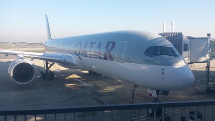 &nbsp; (La plus grande des trois versions de l'A350 fait 73,88 mètres de longueur et peut accueillir 369 passagers © Stéphane Iglesis (Radio France))