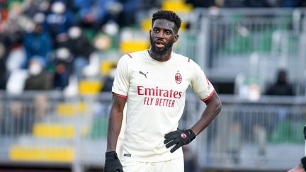 Le joueur de l'AC Milan Tiémoué Bakayoko lors d'un match de football, à Venise (Italie), le 9 janvier 2022. (ETTORE GRIFFONI / NURPHOTO / AFP)