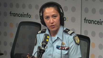 Marie-Laure Pezant, porte-parole de la gendarmerie nationale, invitée sur franceinfo le 2 septembre 2024. (FRANCEINFO / RADIO FRANCE)