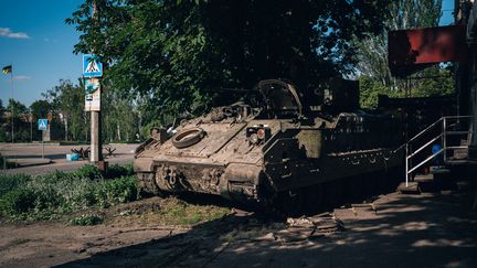 Orikhiv dans la région de Zaporijia, le 9 juin 2023. La ville sert de base de départ àl'axe principal de la contre-offensive ukrainienne sur le front sud. (NICOLAS CLEUET / LE PICTORIUM / MAXPPP)