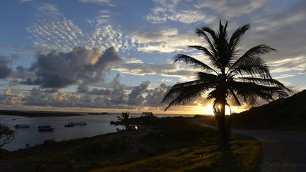 Une plage sur l'ile de Saint-Martin, dans les Antilles. (MIGUEL MEDINA / AFP)