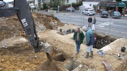 Le bunker allemand mis au jour en plein Caen (Calavados), le 8 mars 2016. (MAXPPP)