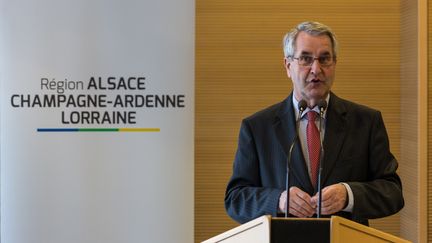 Philippe Richert, le président de la nouvelle région Alsace-Champagne-Ardenne-Lorraine, le 12 janvier 2016 à Strasbourg (Bas-Rhin). (CLAUDE  TRUONG-NGOC / CITIZENSIDE.COM / AFP)