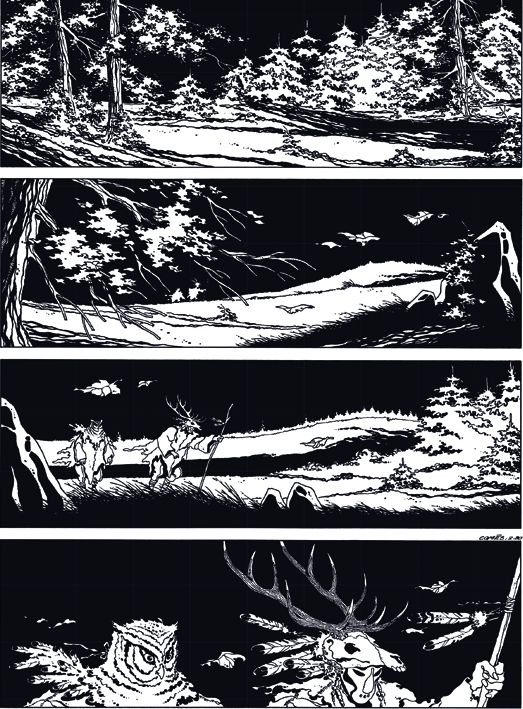 Planche de Didier Com&egrave;s, extraite de l'album "La Belette". (DIDIER COMES / CASTERMAN)