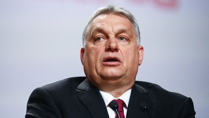 Le Premier ministre hongrois, Viktor Orban, le 17 février 2021 à Cracovie (Pologne). (BEATA ZAWRZEL / NURPHOTO)