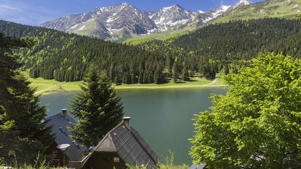 La 7e étape s'achève au Lac de Payolle, dans les Pyrénées. (AZAM JEAN-PAUL / HEMIS.FR)